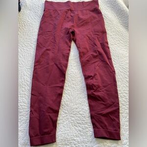 Womens KNIX leggings Burgundy stretch Size Large